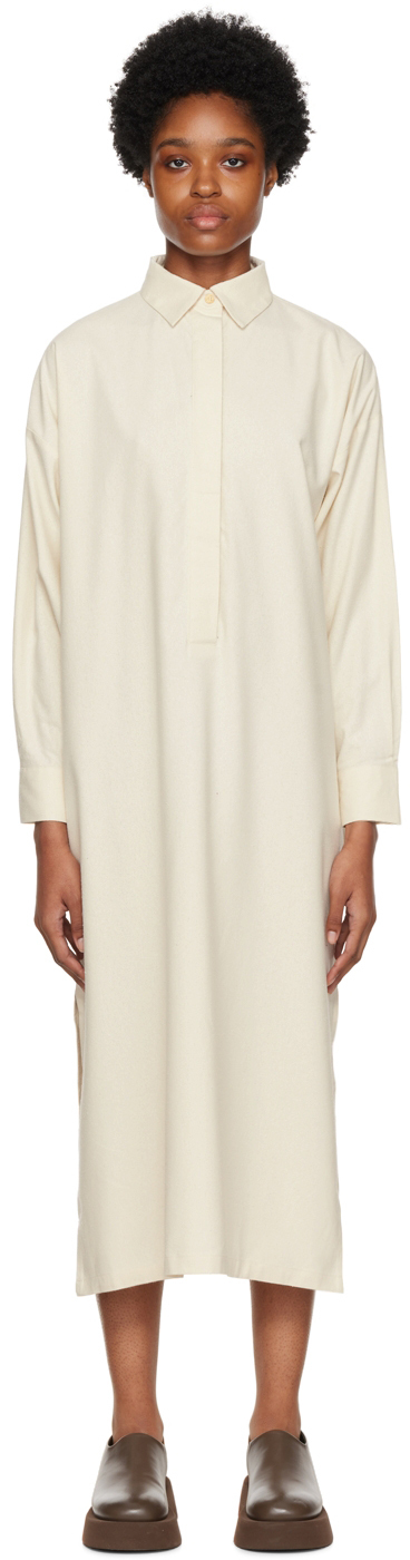 Off-White Stoa Maxi Dress by Baserange on Sale