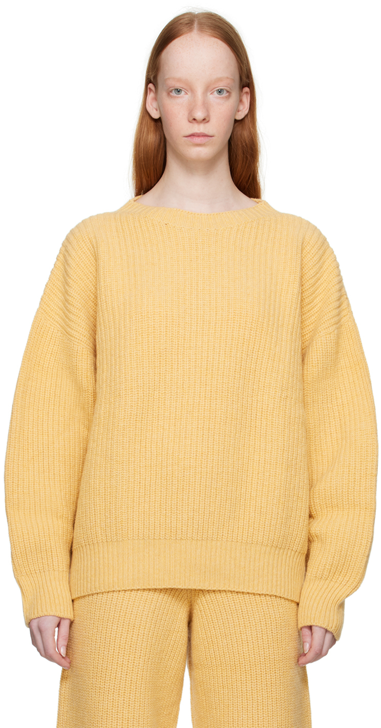 Baserange: Yellow Mea Sweater | SSENSE