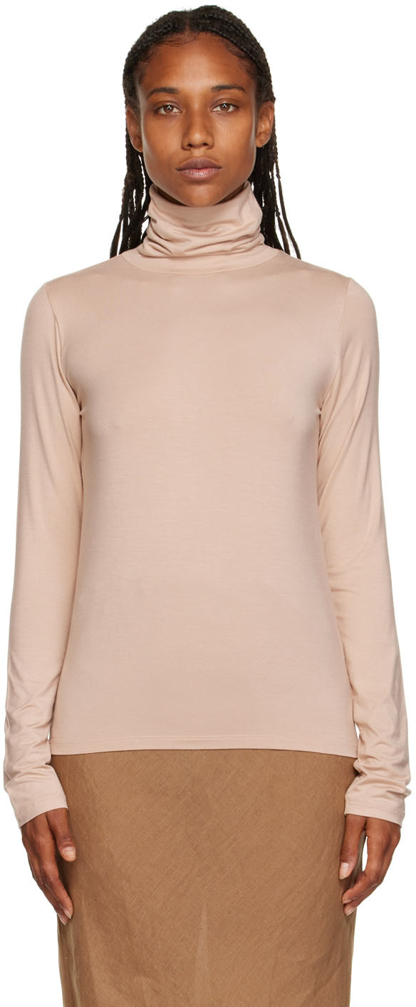 Beige Bamboo Turtleneck