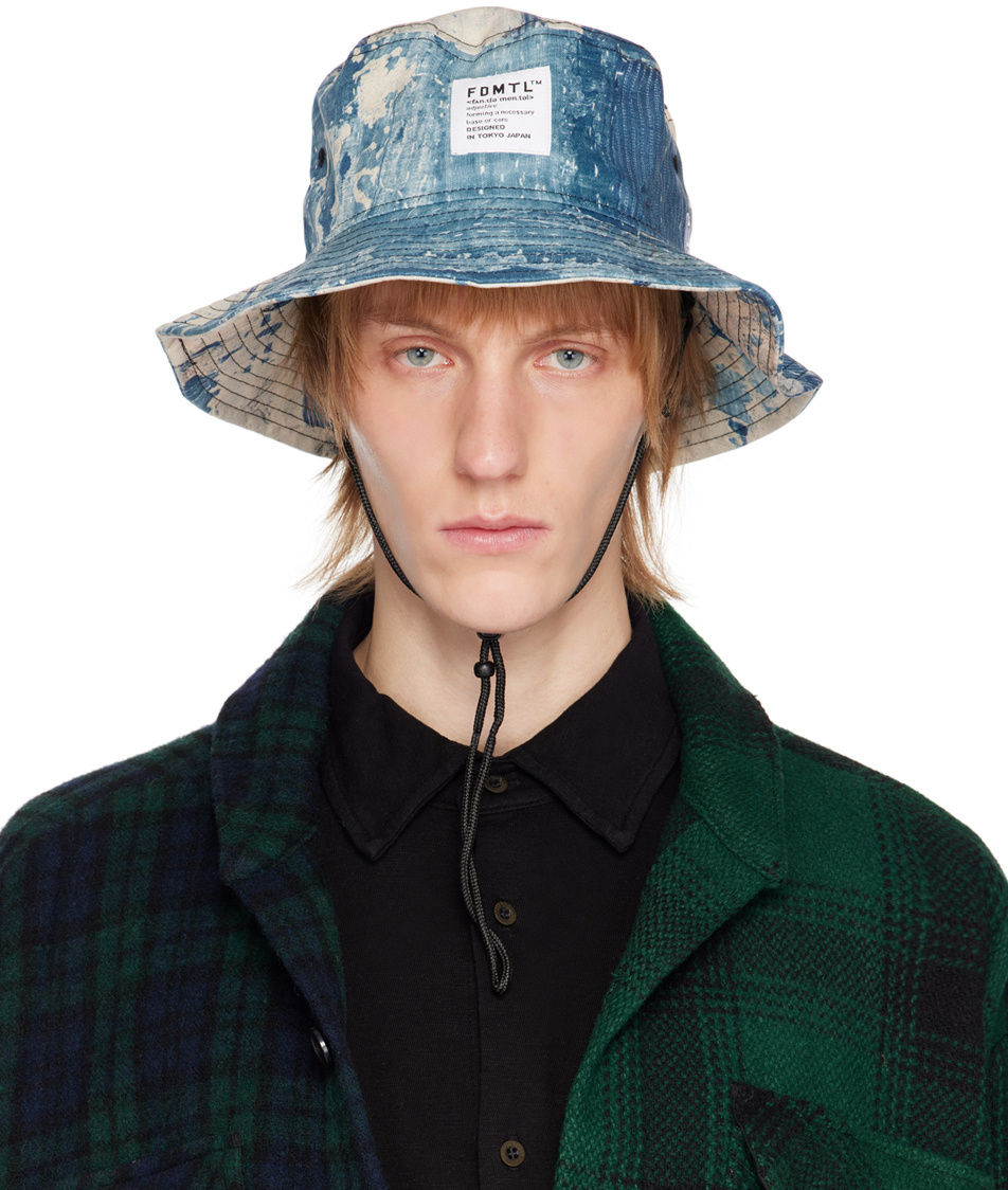FDMTL: Blue New Era Boro Bucket Hat | SSENSE UK