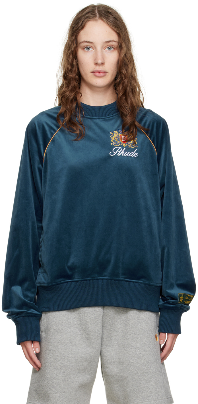 Rhude Navy Embroidered Sweatshirt