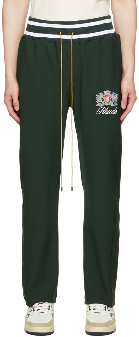 Rhude Green Embroidered Lounge Pants