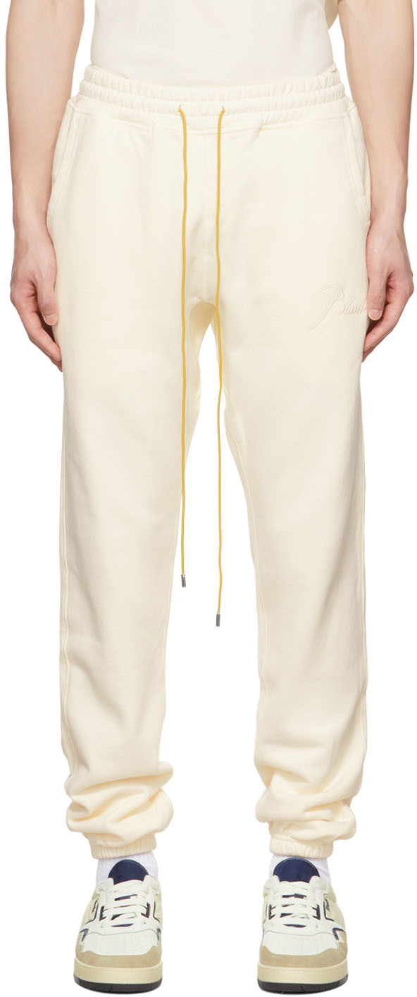 Rhude Off-White Embroidered Lounge Pants