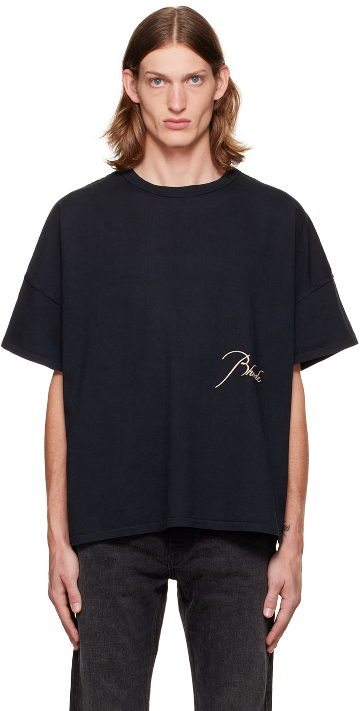 Rhude: SSENSE UK Exclusive Black Reverse T-Shirt | SSENSE