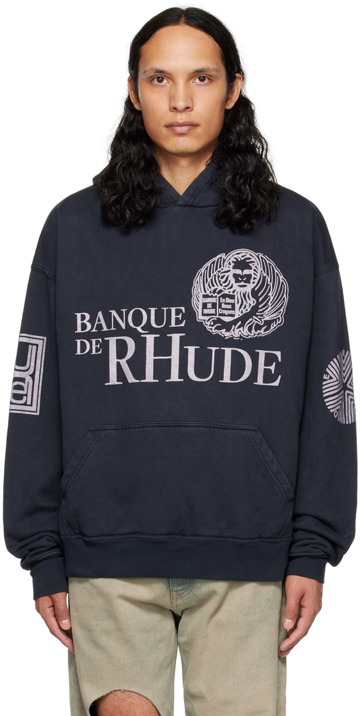 Rhude Black 'Banque De Rhude' Hoodie