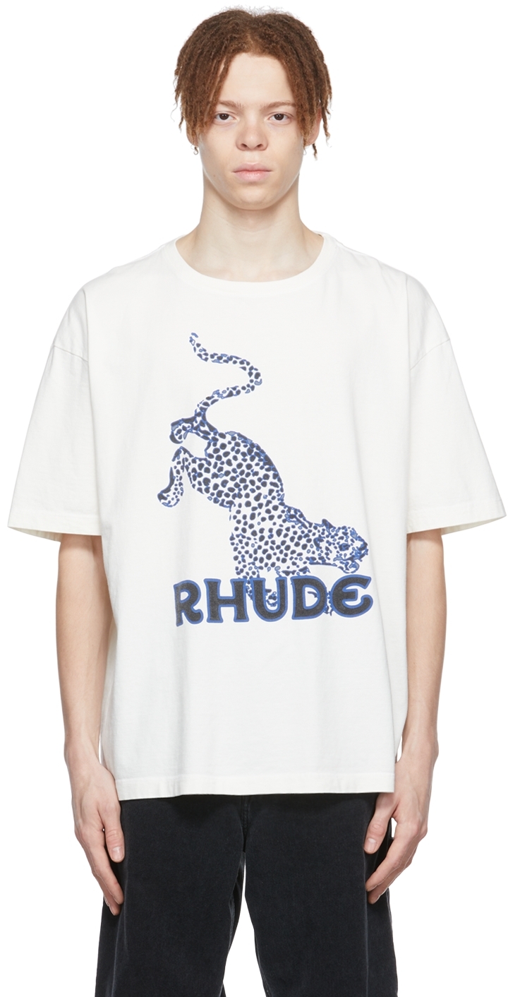 Rhude Off-White Cotton T-Shirt