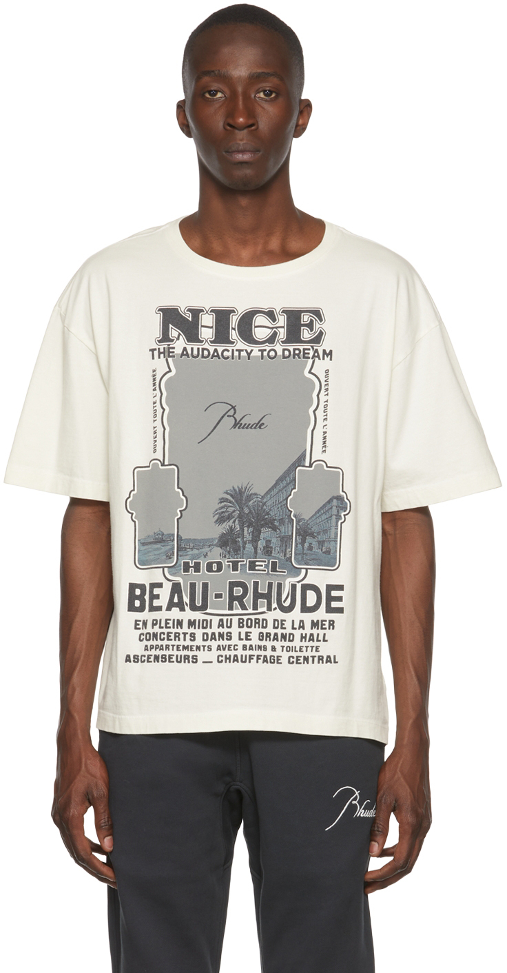 Rhude Beige Cotton T-Shirt