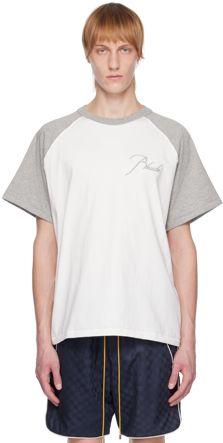 Rhude: Off-White Raglan T-Shirt | SSENSE UK