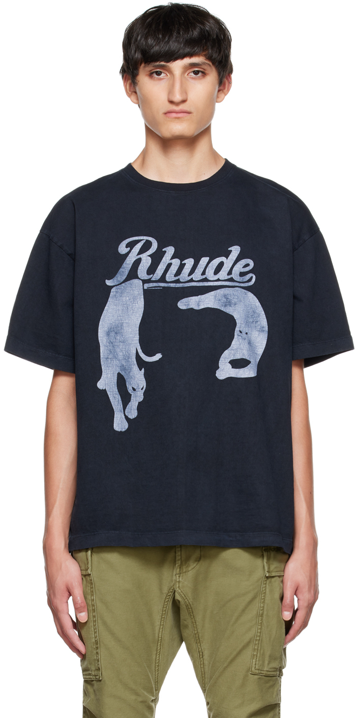 Rhude Black Printed T-Shirt