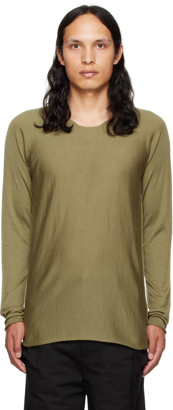 Label Under Construction Green Arched Crewneck Sweater