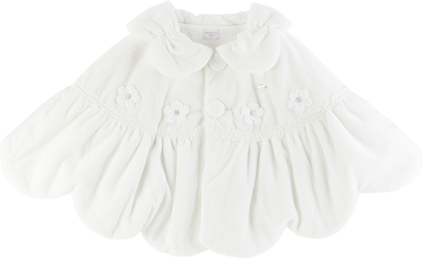 Anna Sui Mini Ssense Exclusive Baby White Cape In White 01