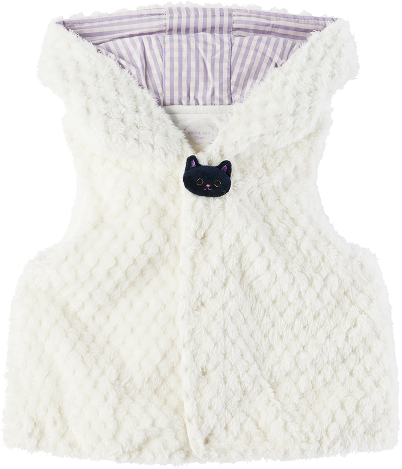 Anna Sui Mini Ssense Exclusive Baby Off-white Vest In Off-white 03