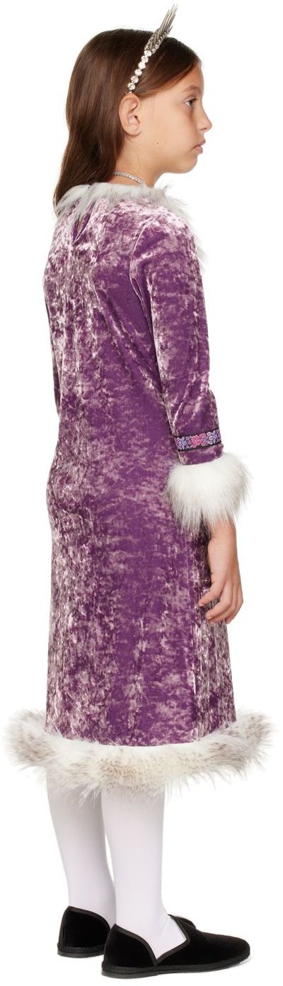 Anna Sui Ssense Exclusive Kids Purple Princess Halloween Costume Dress In Lavender Multi