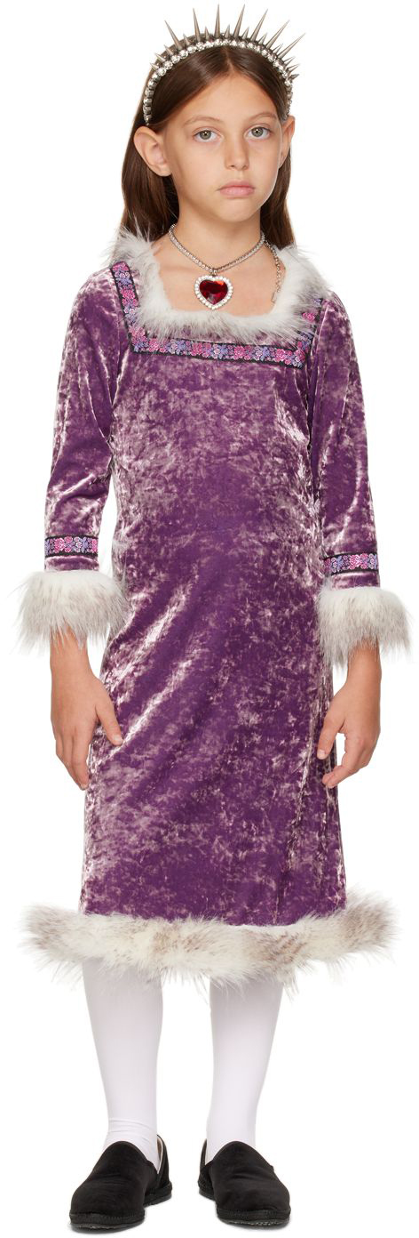 Anna Sui Ssense Exclusive Kids Purple Princess Halloween Costume Dress In Lavender Multi