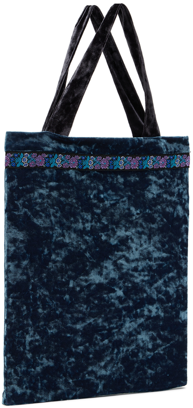 Anna Sui Ssense Exclusive Kids Blue Halloween Tote In Slate Blue Multi