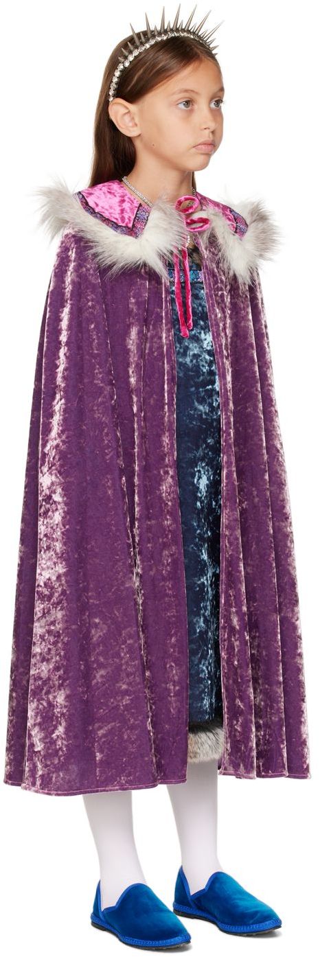 Anna Sui Ssense Exclusive Kids Purple Prince Halloween Cape In Lavender Multi