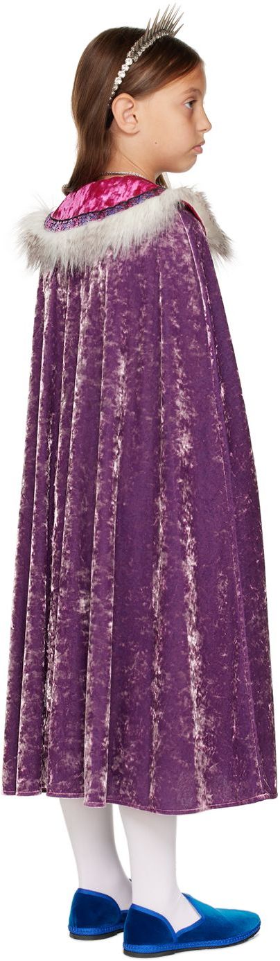 Anna Sui Ssense Exclusive Kids Purple Prince Halloween Cape In Lavender Multi