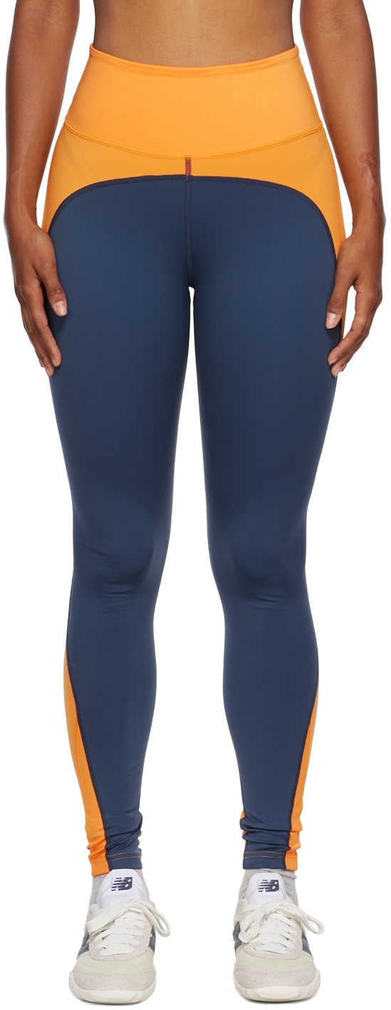 Orange Rivet Sport Leggings