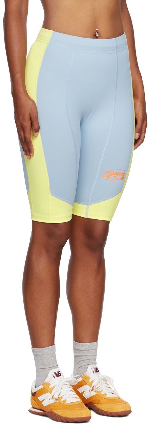 7 Days Active Blue Cam Sport Shorts In 337 Blue Fog