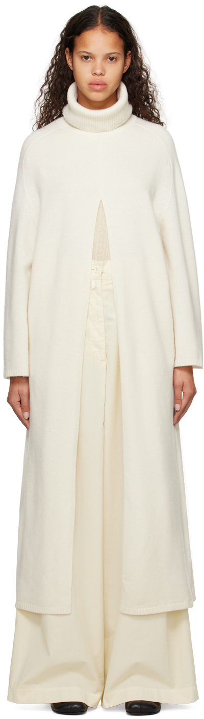 Joseph Off-white Viviane Midi Dress In 0045 Ivory