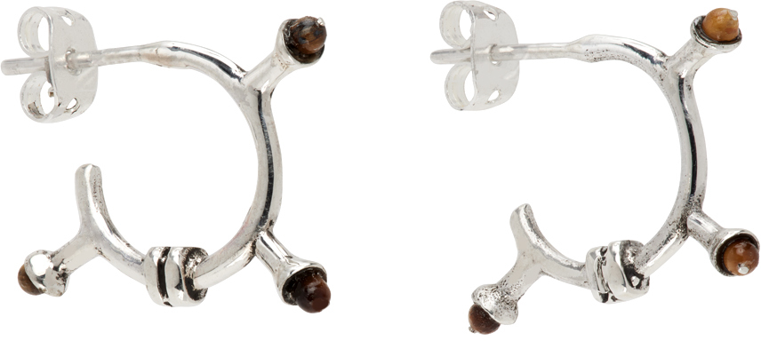 Ssense Uomo Accessori Gioielli Orecchini SSENSE Exclusive Silver Diep Earrings 