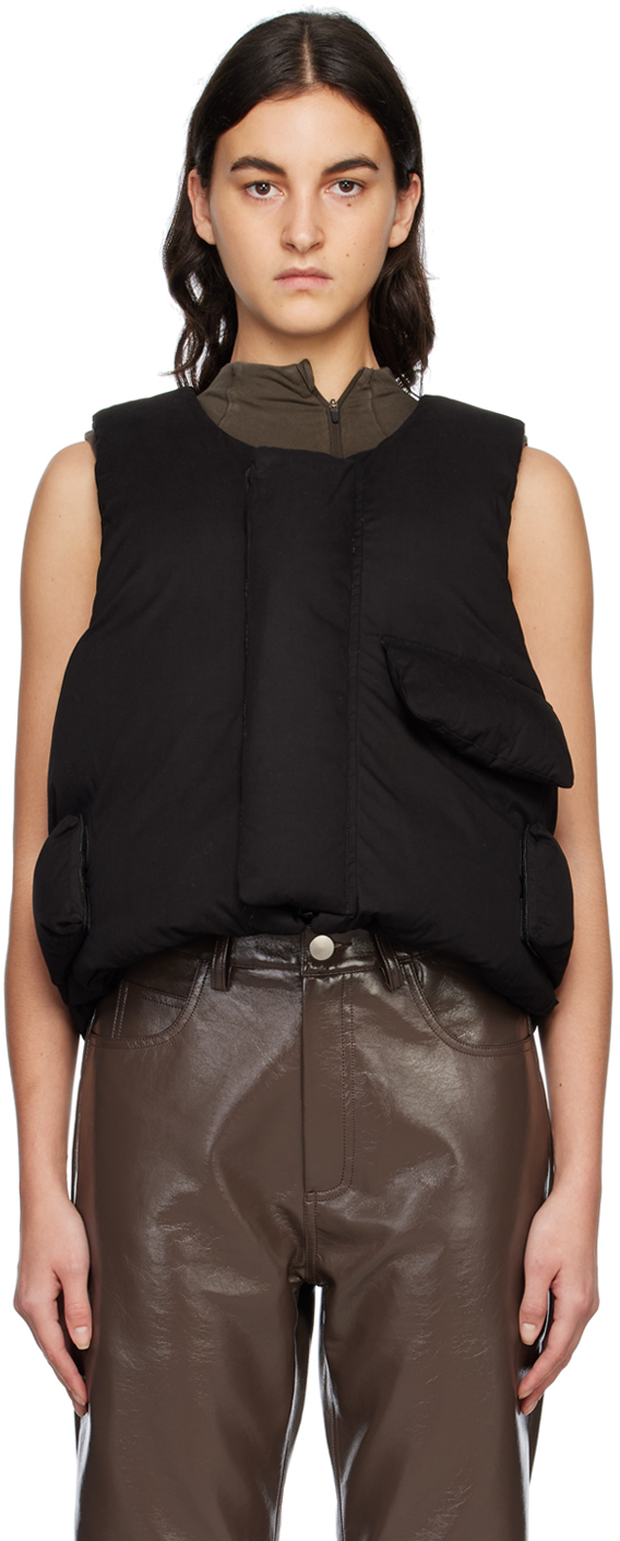 Pillow Down Vest in Black - Entire Studios