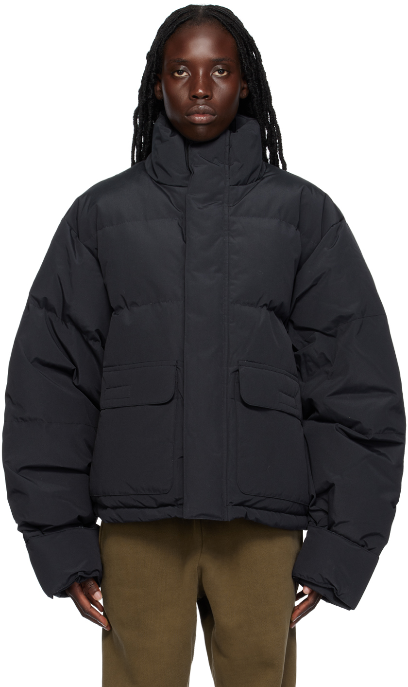 Entire Studios: Black PFD V2 Down Jacket | SSENSE