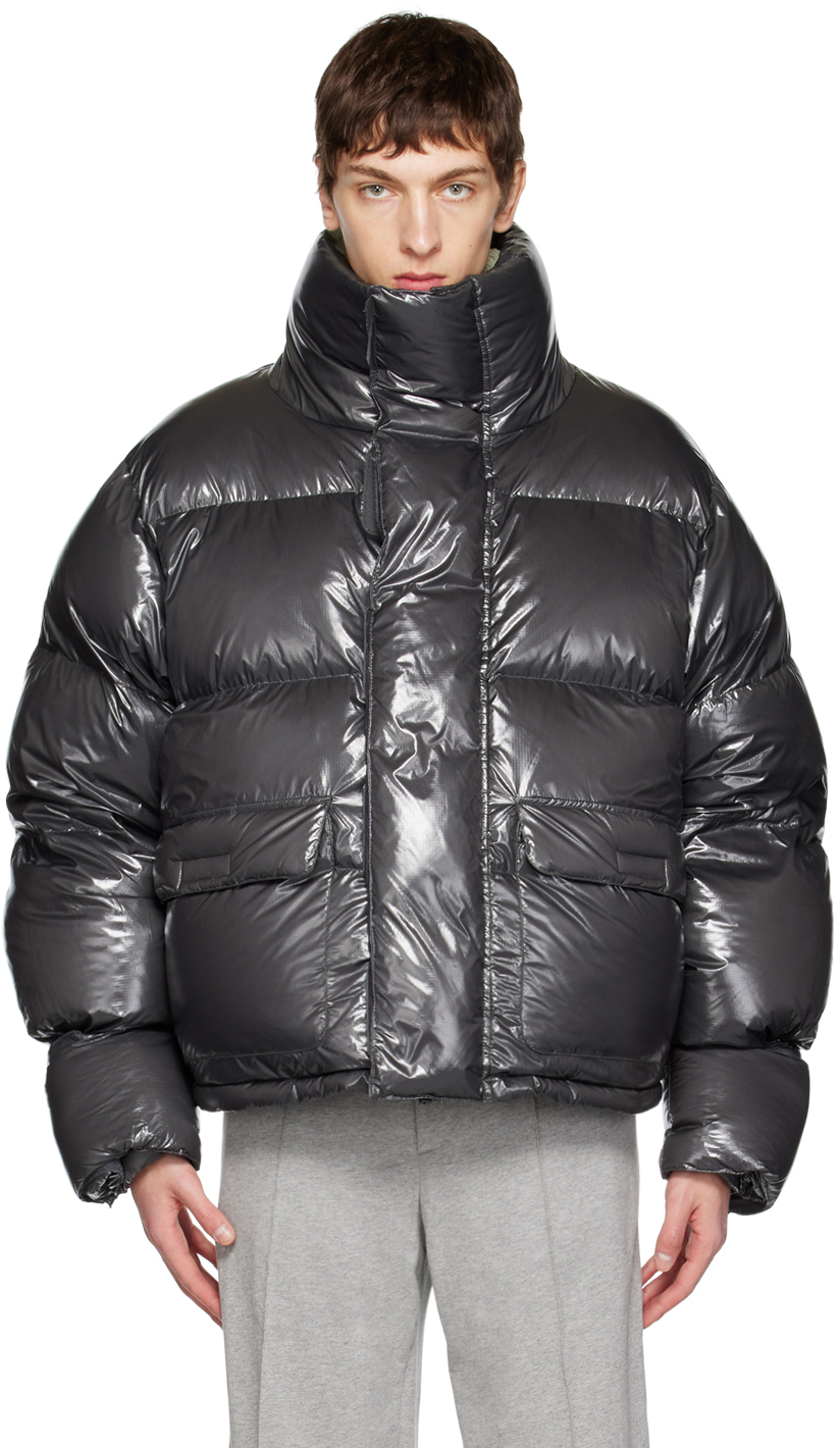 Entire Studios Gray Pfd V2 Down Jacket In Gunmetal | ModeSens