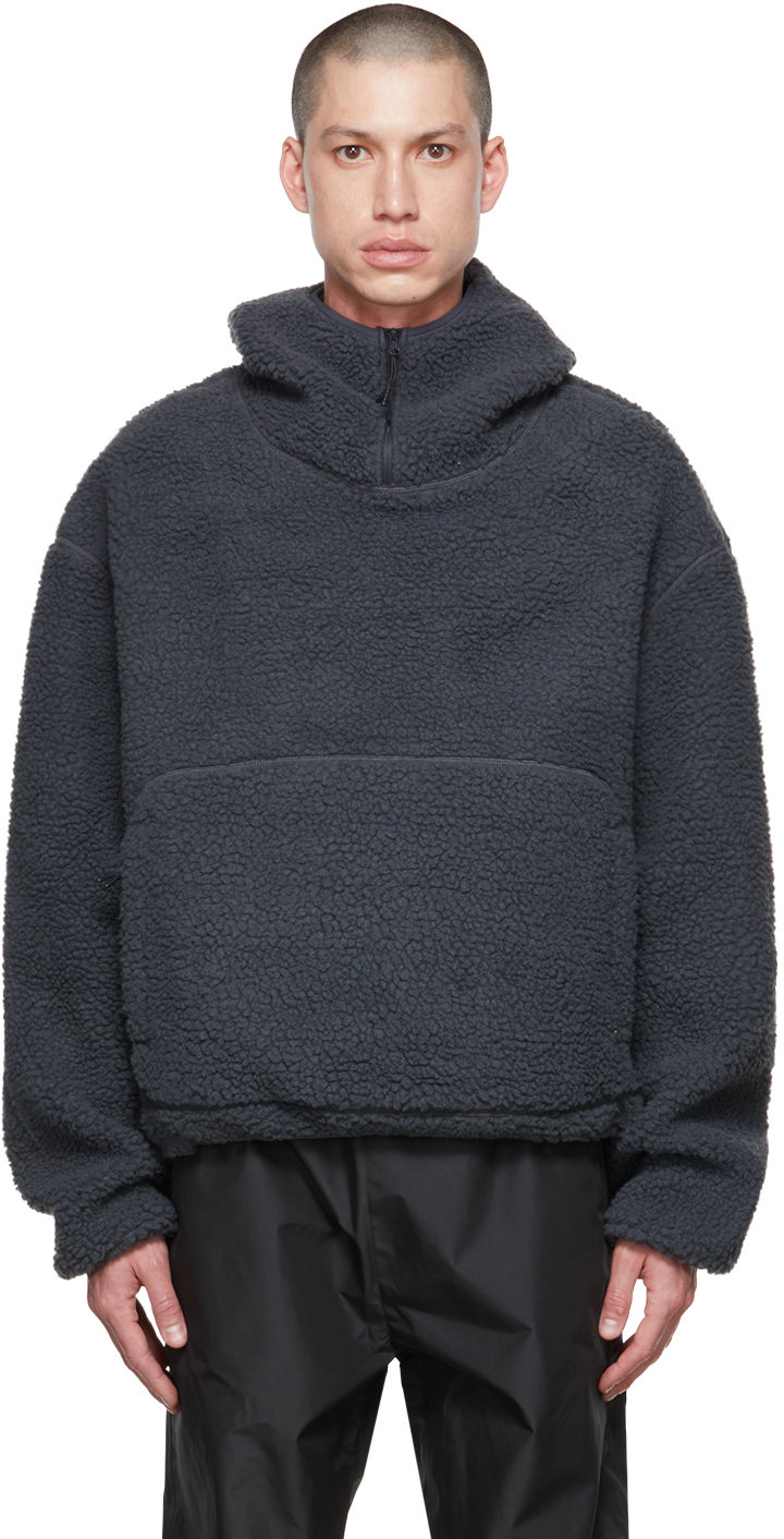 Gray Fluffy Hoodie by Entire Studios on Sale