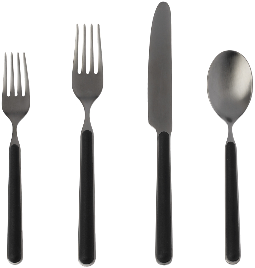 SSENSE Exclusive Silver & Black Fantasia Cutlery Set, 5 pcs