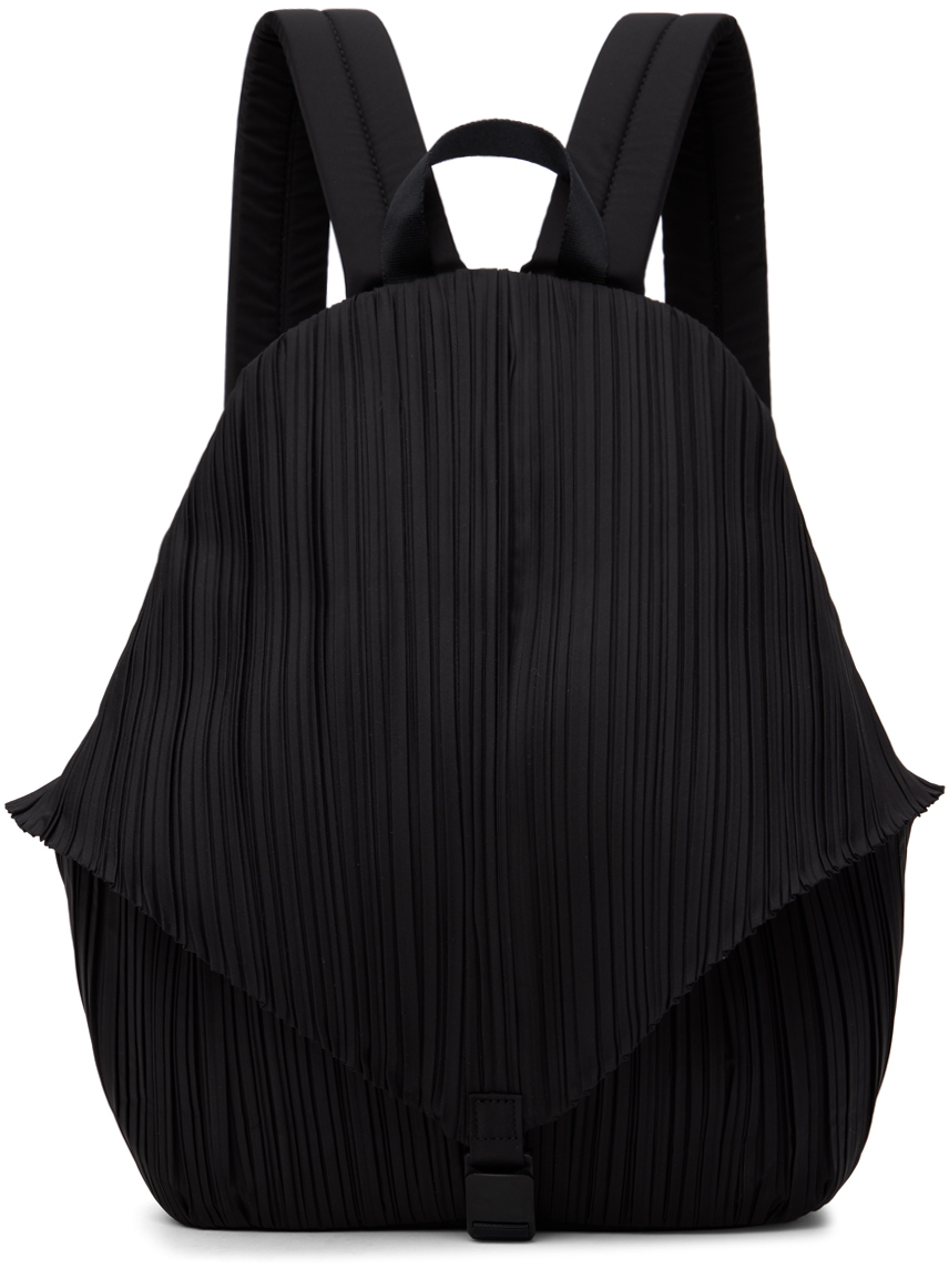 Black Pleats Backpack by Pleats Please Issey Miyake on Sale