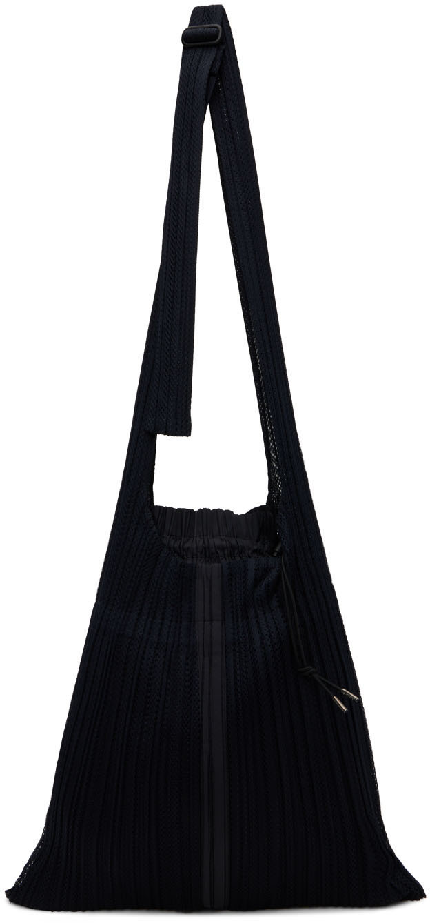 Pleats Please Issey Miyake: Black Drawstring Shoulder Bag | SSENSE