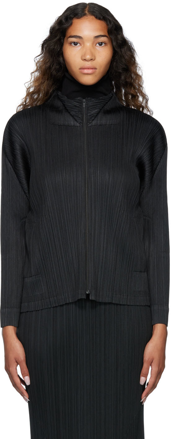 Pleats Please Issey Miyake Black Monthly Colors July Jacket