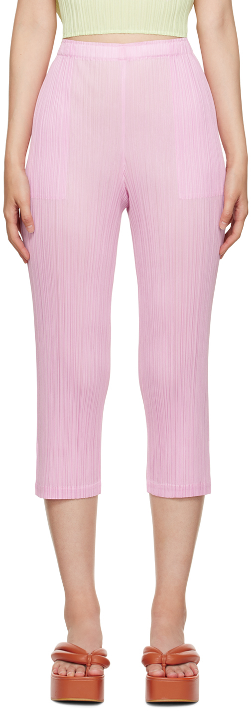 Pleats Please Issey Miyake Pink Monthly Colors September Trousers