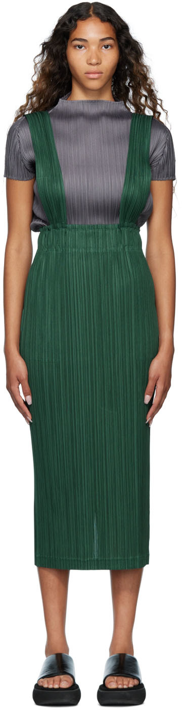 Jupe Longue Plissée ISSEY MIYAKE Pleats Please - Taille 1, Multicolore Rouge/jaune - Occasion