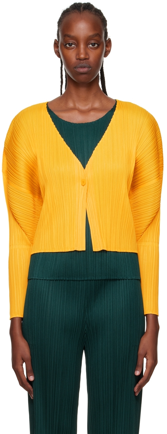 Pleats Please Issey Miyake: Yellow Monthly Colors August Cardigan