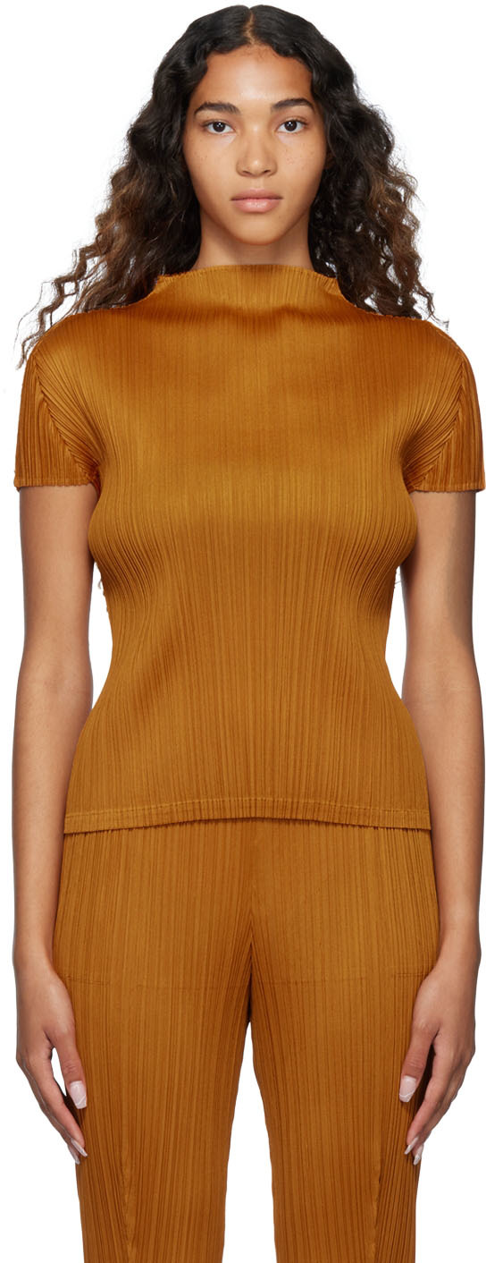 Pleats Please Issey Miyake Brown Monthly Colors July Turtleneck