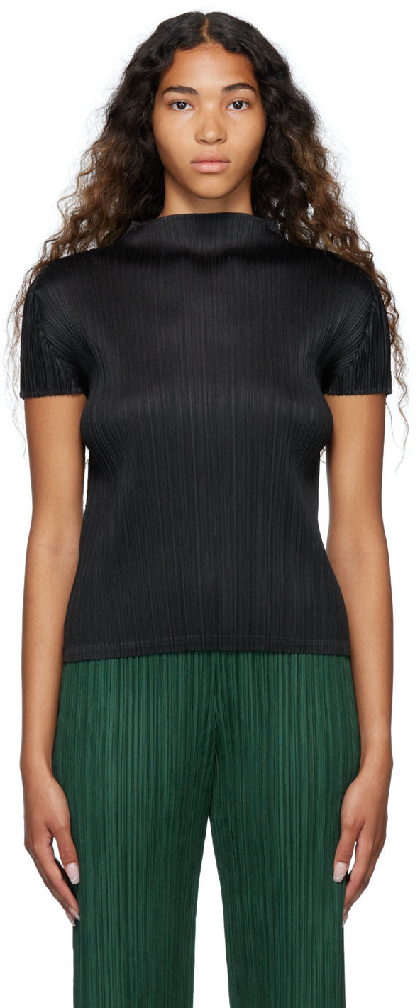 Black Monthly Colors July Turtleneck by Pleats Please Issey Miyake