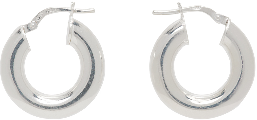 Sophie Buhai Silver Tiny Everyday Hoop Earrings | ModeSens