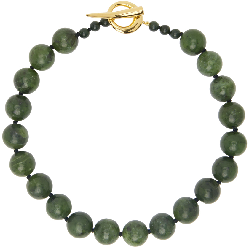 Sophie Buhai Green Medium Boule Collar Necklace In Jade