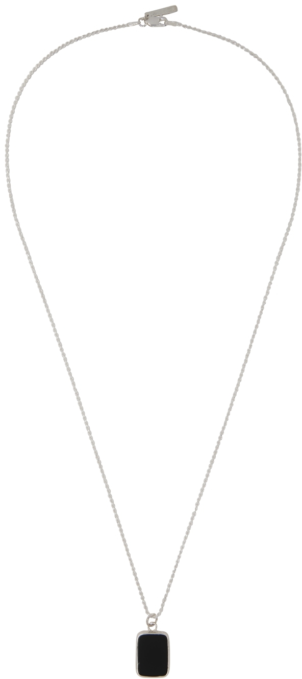 Sophie Buhai Silver Rectangle Pendant Necklace