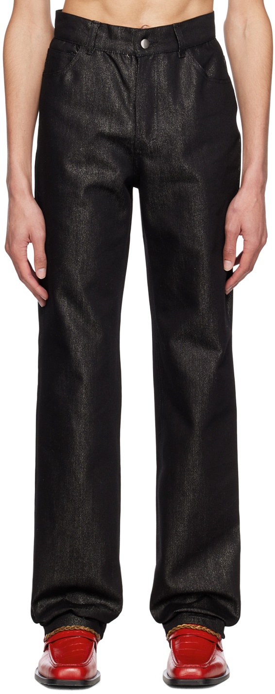 Theophilio Black Metallic Jeans