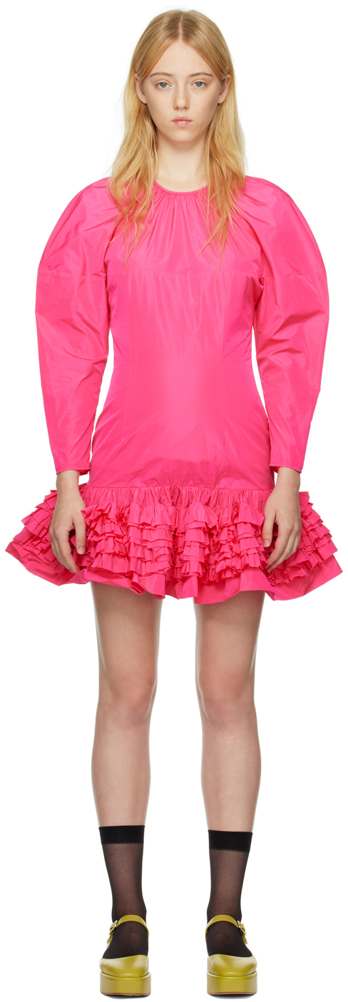 Pink Caerys Minidress by Molly Goddard on Sale