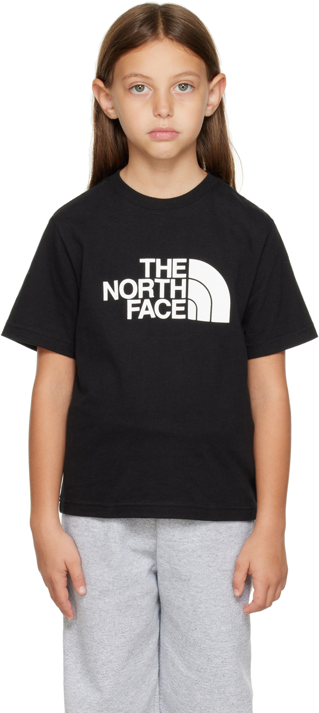 Kids Black Graphic Big Kids T-Shirt by North Face | SSENSE