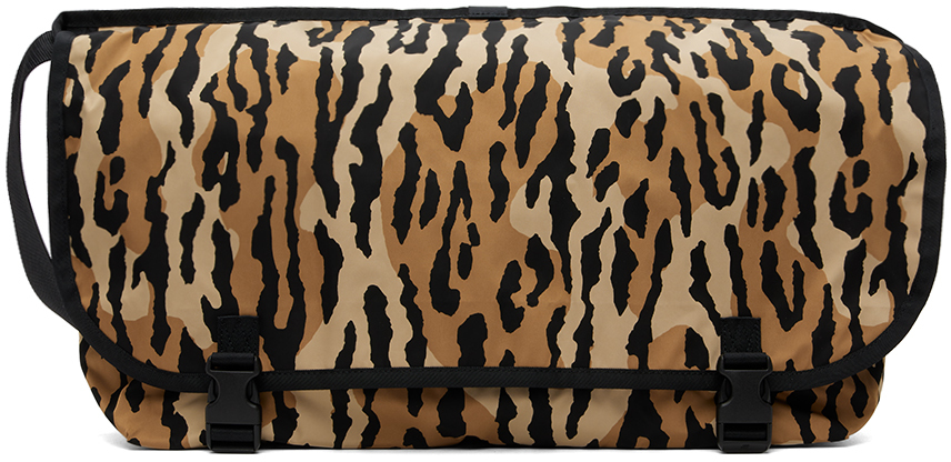 WACKO MARIA Beige Leopard Messenger Bag | Smart Closet