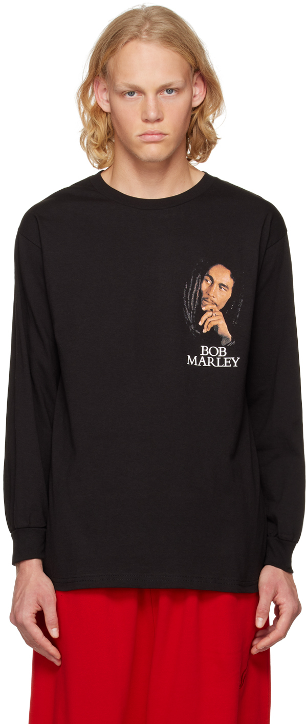 WACKO MARIA: Black Printed Long-Sleeve T-Shirt | SSENSE