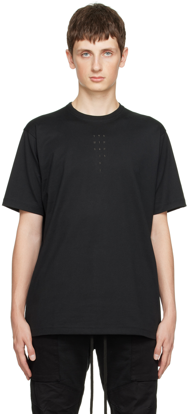 The Viridi-anne: Black Embroidered T-Shirt | SSENSE