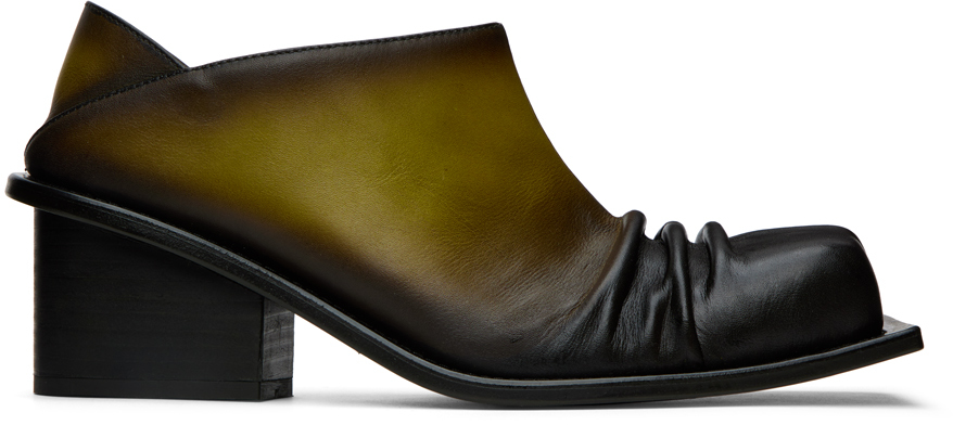 FIDAN NOVRUZOVA Brown & Yellow Convertible Heels