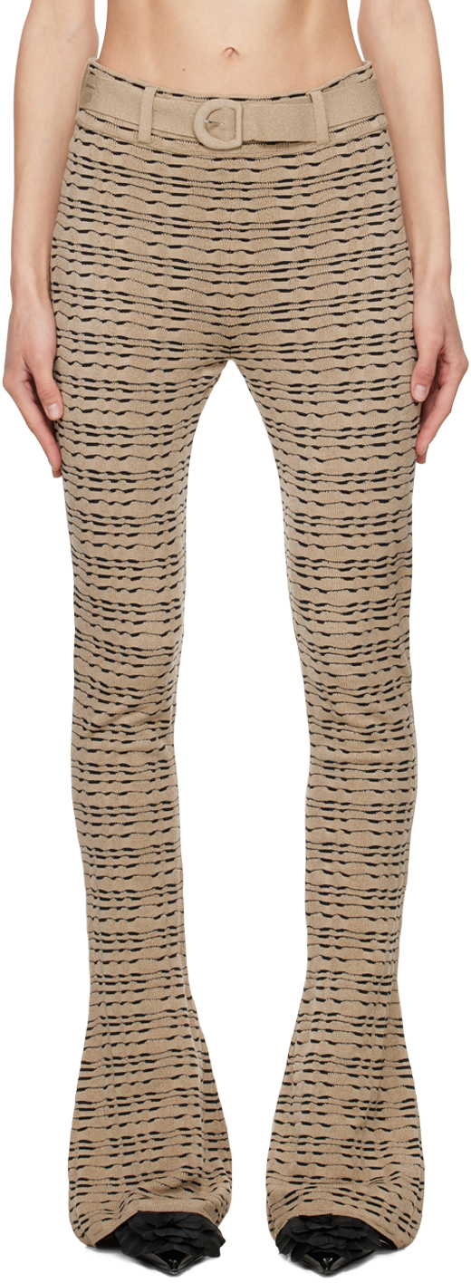 Conner Ives Beige Flared Trousers
