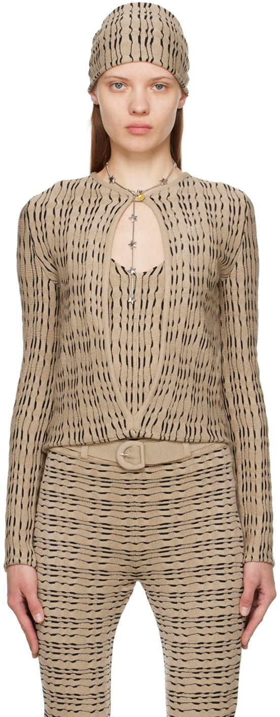 Conner Ives Beige Layered Blouse